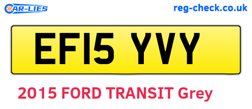 EF15YVY are the vehicle registration plates.