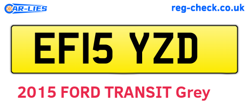 EF15YZD are the vehicle registration plates.