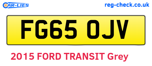 FG65OJV are the vehicle registration plates.