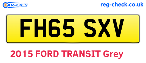 FH65SXV are the vehicle registration plates.