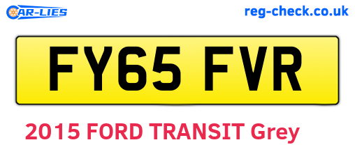 FY65FVR are the vehicle registration plates.