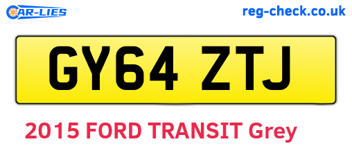 GY64ZTJ are the vehicle registration plates.