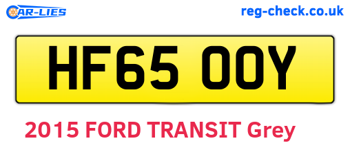 HF65OOY are the vehicle registration plates.
