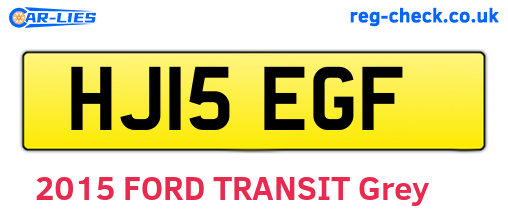 HJ15EGF are the vehicle registration plates.