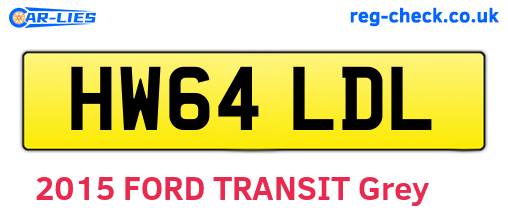 HW64LDL are the vehicle registration plates.