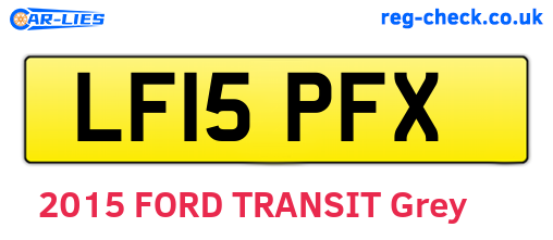 LF15PFX are the vehicle registration plates.