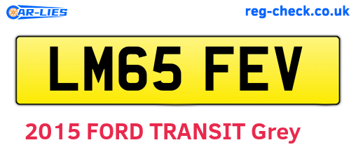 LM65FEV are the vehicle registration plates.