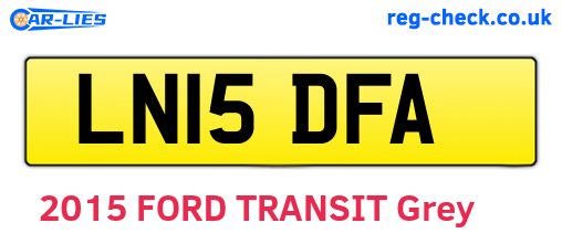 LN15DFA are the vehicle registration plates.