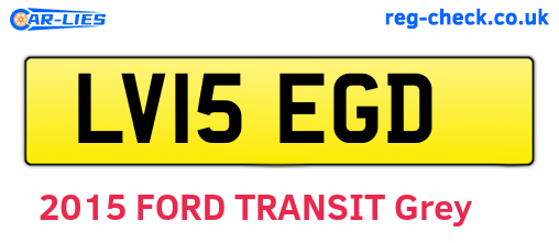 LV15EGD are the vehicle registration plates.