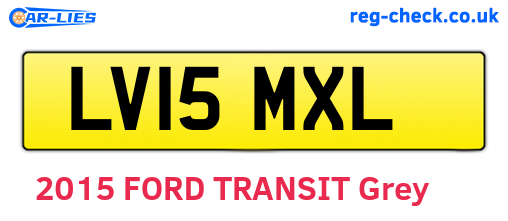 LV15MXL are the vehicle registration plates.