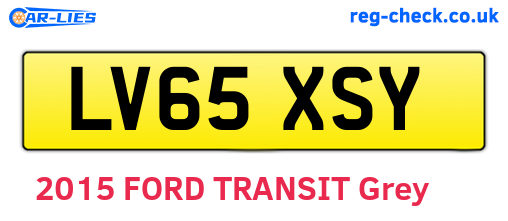 LV65XSY are the vehicle registration plates.