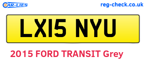 LX15NYU are the vehicle registration plates.