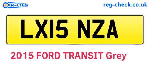 LX15NZA are the vehicle registration plates.