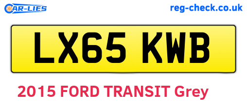 LX65KWB are the vehicle registration plates.