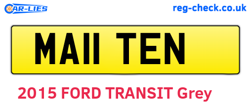 MA11TEN are the vehicle registration plates.
