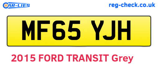 MF65YJH are the vehicle registration plates.