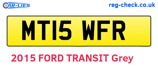 MT15WFR are the vehicle registration plates.
