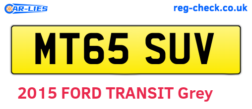 MT65SUV are the vehicle registration plates.