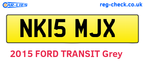 NK15MJX are the vehicle registration plates.