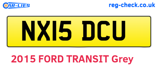 NX15DCU are the vehicle registration plates.