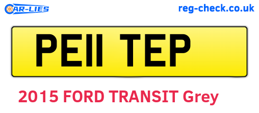 PE11TEP are the vehicle registration plates.