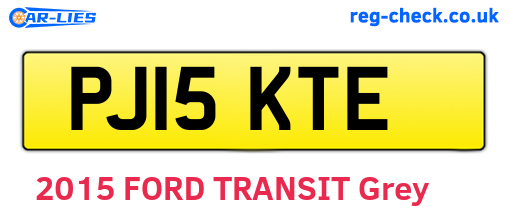 PJ15KTE are the vehicle registration plates.