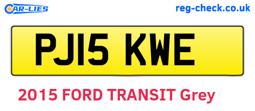 PJ15KWE are the vehicle registration plates.