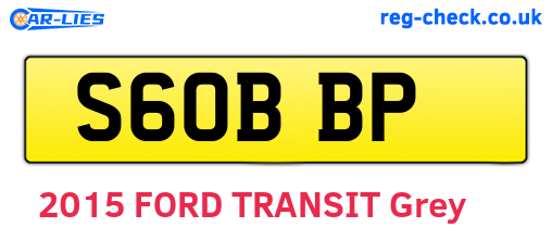 S60BBP are the vehicle registration plates.