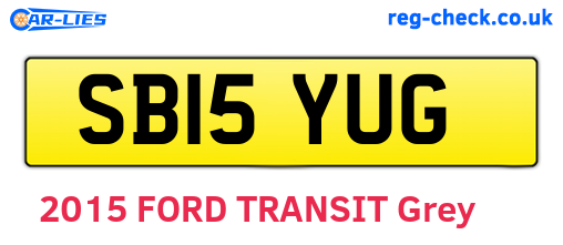 SB15YUG are the vehicle registration plates.