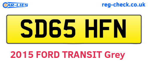 SD65HFN are the vehicle registration plates.