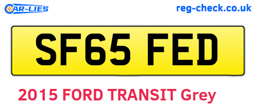 SF65FED are the vehicle registration plates.