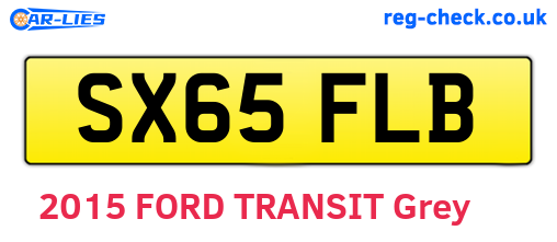 SX65FLB are the vehicle registration plates.