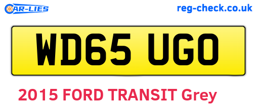 WD65UGO are the vehicle registration plates.