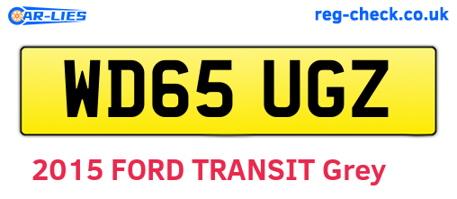 WD65UGZ are the vehicle registration plates.