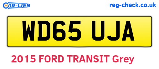 WD65UJA are the vehicle registration plates.