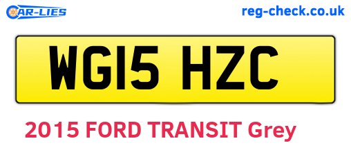 WG15HZC are the vehicle registration plates.