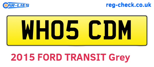 WH05CDM are the vehicle registration plates.