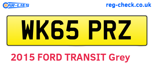 WK65PRZ are the vehicle registration plates.