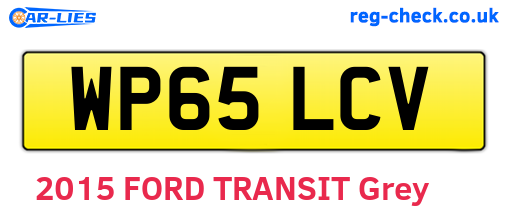 WP65LCV are the vehicle registration plates.