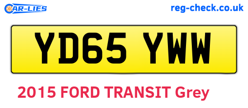 YD65YWW are the vehicle registration plates.