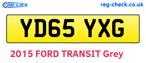 YD65YXG are the vehicle registration plates.