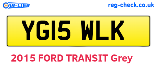 YG15WLK are the vehicle registration plates.