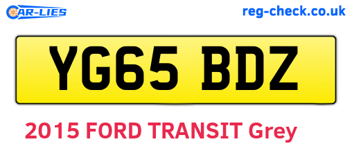 YG65BDZ are the vehicle registration plates.