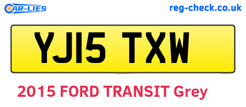 YJ15TXW are the vehicle registration plates.