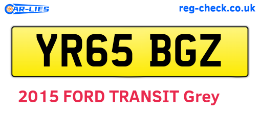 YR65BGZ are the vehicle registration plates.