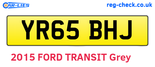 YR65BHJ are the vehicle registration plates.