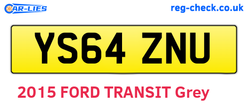 YS64ZNU are the vehicle registration plates.