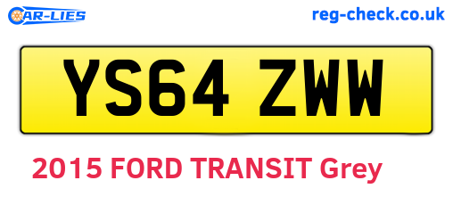 YS64ZWW are the vehicle registration plates.