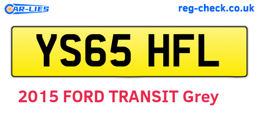 YS65HFL are the vehicle registration plates.