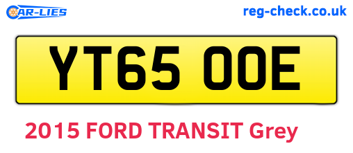 YT65OOE are the vehicle registration plates.
